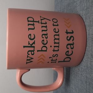 Coffee Mug Cup Tea Cocoa 20oz Ceramic Wake Up Beauty Time To Beast Strong Woman